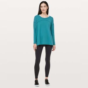 Lululemon Hit Unwind Long Sleeve Tonic Teal Shirt